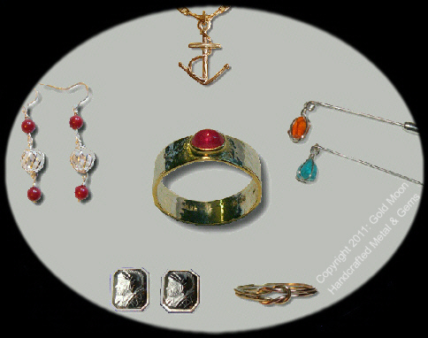 Sample photos of Gold Moon's handcrafted jewellery